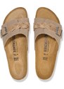 Semišové pantofle Birkenstock Oita Braided dámské, béžová barva, 1026730