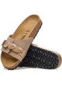 Semišové pantofle Birkenstock Oita Braided dámské, béžová barva, 1026730