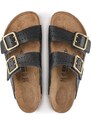 Kožené pantofle Birkenstock Arizona Bold Gap pánské, černá barva, 1022604