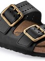 Kožené pantofle Birkenstock Arizona Bold Gap pánské, černá barva, 1022604