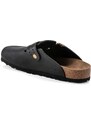 Kožené pantofle Birkenstock Boston Bold Gap pánské, černá barva, 1022577