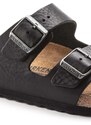 Kožené pantofle Birkenstock Arizona pánské, černá barva