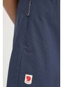 Outdoorové šortky Fjallraven High Coast tmavomodrá barva, high waist, F87034