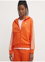 Mikina adidas Originals dámská, oranžová barva, s aplikací, IP0610