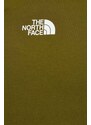 Bavlněná mikina The North Face pánská, zelená barva, s kapucí, s potiskem, NF0A87DBPIB1