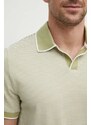 Bavlněné polo tričko Michael Kors zelená barva