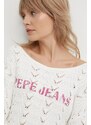 Bavlněný svetr Pepe Jeans GIANNINA bílá barva, lehký, PL702143