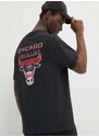 Bavlněné tričko New Era CHICAGO BULLS černá barva, s potiskem