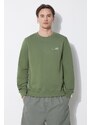 Bavlněná mikina A.P.C. sweat item pánská, zelená barva, hladká, COFBQ-H27608