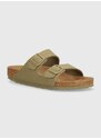 Pantofle Birkenstock Arizona pánské, zelená barva, 1023958