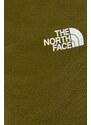 Bavlněné tepláky The North Face zelená barva, s potiskem, NF0A87DEPIB1