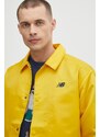 Košilová bunda New Balance žlutá barva, MJ41553GGL