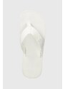 Žabky Calvin Klein Jeans FLATFORM FLIPFLOP JELLY dámské, bílá barva, na plochém podpatku, YW0YW01398