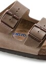 Kožené pantofle Birkenstock Arizona dámské, béžová barva