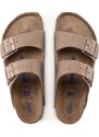 Kožené pantofle Birkenstock Arizona dámské, béžová barva