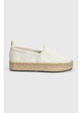 Espadrilky Calvin Klein Jeans PLATFORM ESPADRILLE UC bílá barva, na platformě, YW0YW01377