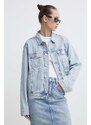 Džínová bunda Tommy Jeans dámská, přechodná, oversize, DW0DW18331