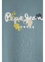 Dětská bavlněná mikina Pepe Jeans BIGE tyrkysová barva, s potiskem