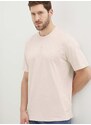 Bavlněné tričko adidas růžová barva, IR9115