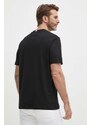 Bavlněné tričko Tommy Hilfiger černá barva, s potiskem, MW0MW34427