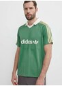 Polo tričko adidas Originals zelená barva, IR9381