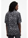 Košile AllSaints LEOPAZ SS SHIRT pánská, černá barva, relaxed, M035SA