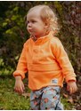 Dětská mikina Jack Wolfskin SMILEYWORLD MIDLAYER oranžová barva, hladká