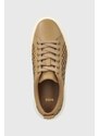 Kožené sneakers boty BOSS Amber béžová barva, 50517206