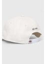 Bavlněná baseballová čepice Dickies HARDWICK DENIM béžová barva, s aplikací, DK0A4YPH