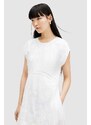 Bavlněné šaty AllSaints GIANNA EMB DRESS bílá barva, maxi, WD588Z