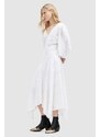 Bavlněné šaty AllSaints AVIANA BRODERIE DRES bílá barva, maxi, WD579Z