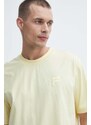 Bavlněné tričko Fila Loum žlutá barva, FAM0676