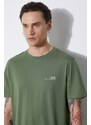 Bavlněné tričko A.P.C. item zelená barva, s potiskem, COFBT-H26904