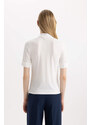 DEFACTO Regular Fit Half Turtleneck Camisole Short Sleeve T-Shirt