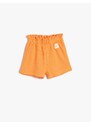 Koton The Waist of the Shorts is Elastic. Textured Label Detail Cotton.