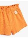 Koton The Waist of the Shorts is Elastic. Textured Label Detail Cotton.