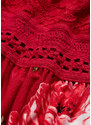 bonprix Šaty s krajkou Červená