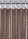 bonprix Závěs ve lněném vzhledu, s recyklovaným polyesterem (2 ks) Hnědá