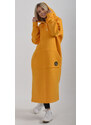 Enjoy Style Žluté mikinové šaty ES2039