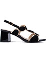 GOODIN Women's black sandals with buckle