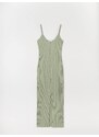 Sinsay - Midi šaty z žebrovaného úpletu - zelená