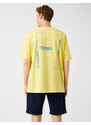 Koton Oversized T-Shirt with a Print on the Back