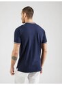 INDICODE JEANS Tričko 'Michalis' námořnická modř / meruňková / bílá