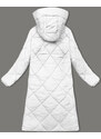 Bílá dlouhá zimní bunda s kapucí J.Style (5M3173-281)