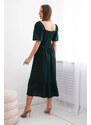 K-Fashion Šaty s mačkavým výstřihem tmavě zelená
