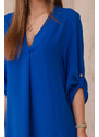 K-Fashion Šaty s výstřihem do V chrpově modrá