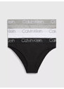 Dámské spodní prádlo Dárkové balení 3PK HIGH LEG TANGA 000QD3758E999 - Calvin Klein