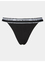 Dámská tanga 2Pack 164522 4R227 00020 černá - Emporio Armani