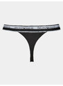 Dámská tanga 2Pack 164522 4R227 00020 černá - Emporio Armani