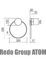 Světla a lustry REDO GROUP Designové nástěnné světlo ATOM 01-3102/LED 11W/3000K